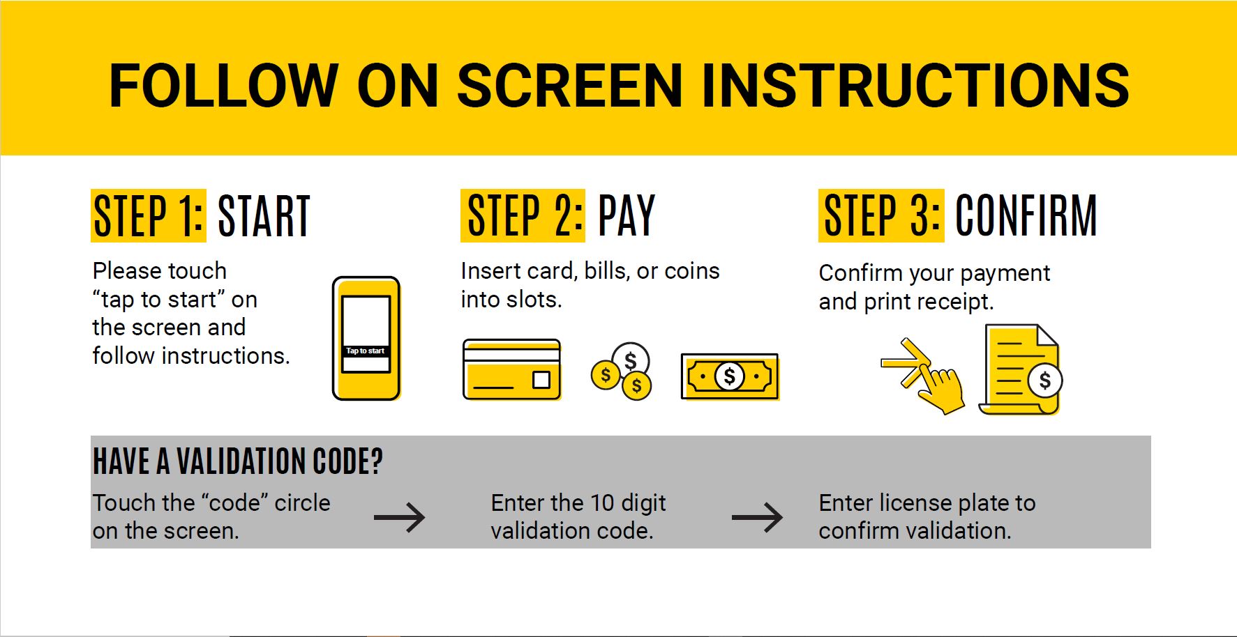 instructions for pay station use