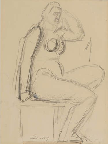 Arshile Gorky, Untitled (Seated nude)