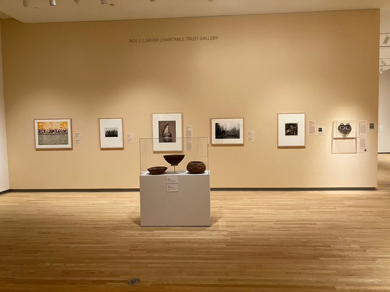 An installation shot of the galleries at the Stanley Museum of Art.