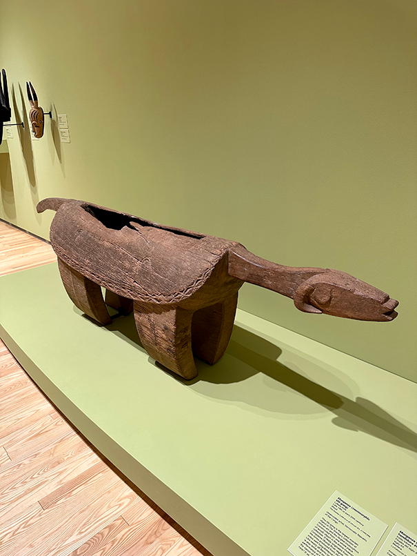 Monganze (zoomorphic slit gong) by Unrecorded artist; Democratic Republic of the Congo