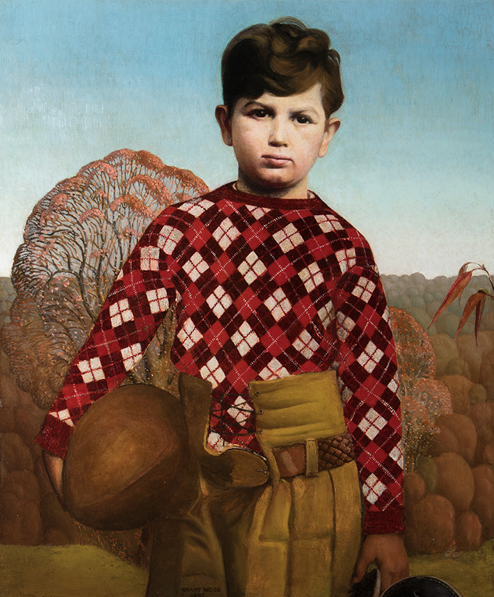 Plaid Sweater by Grant Wood