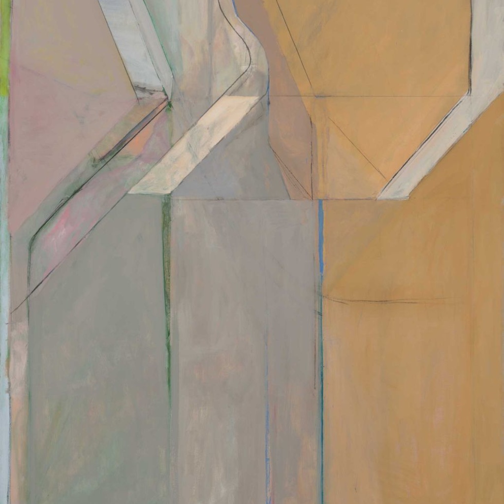 A photo of the oil painting "Ocean Park, No. 17" by Richard Diebenkorn
