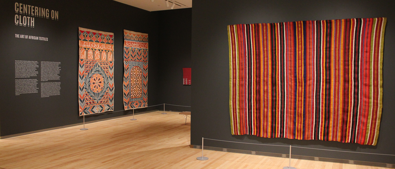 An installation shot of "Centering on Cloth."