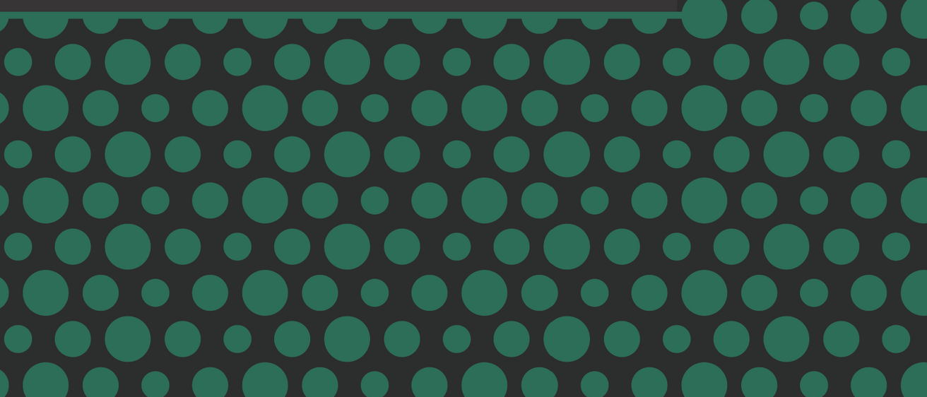 The front cover of the printmaking tour, with green polkadots.