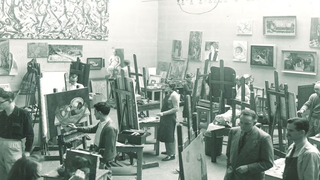 people in an art studio