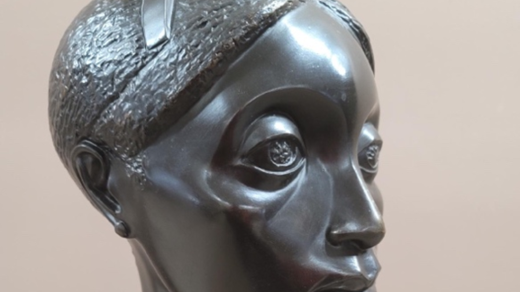 sculptural bust of Black woman's head