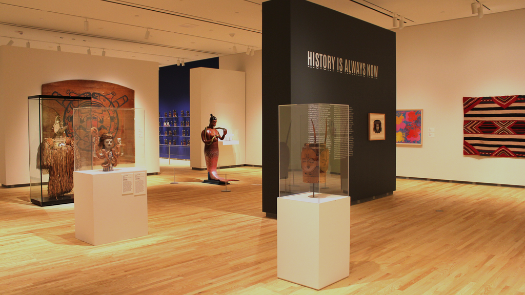 An installation shot of "History is Always Now."