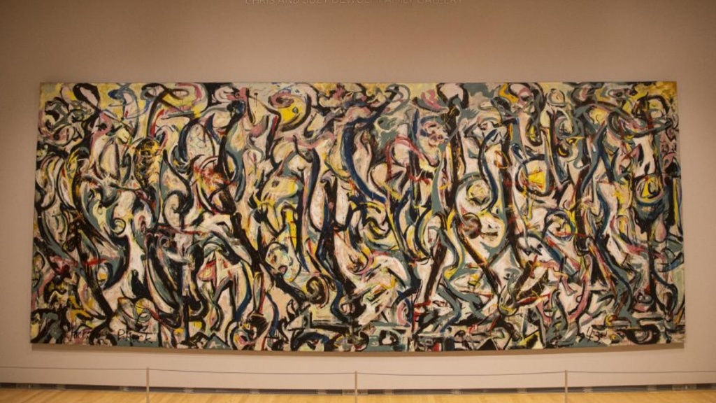 “Mural” (1943), by Jackson Pollock, Gift of Peggy Guggenheim, 1959.6. Photo taken on Aug. 23, 2022, by Jerod Ringwald.