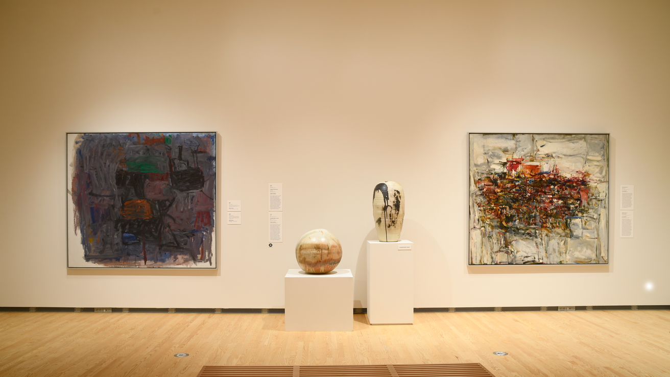 An installation shot of the galleries at the Stanley Museum of Art.